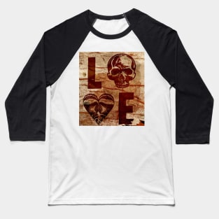 Skull Love number one Baseball T-Shirt